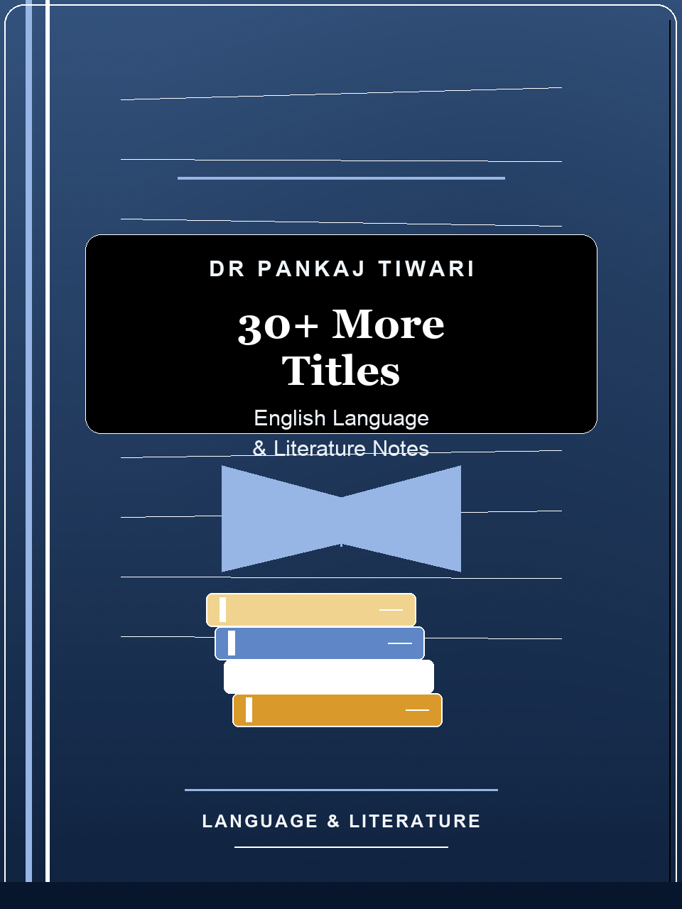 30 plus English Language and Literature titles book cover by Dr Pankaj Tiwari